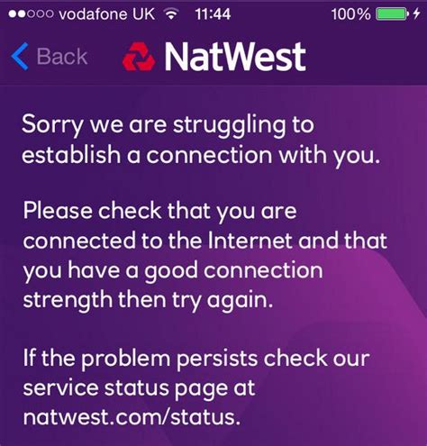 problem with NatWest online banking